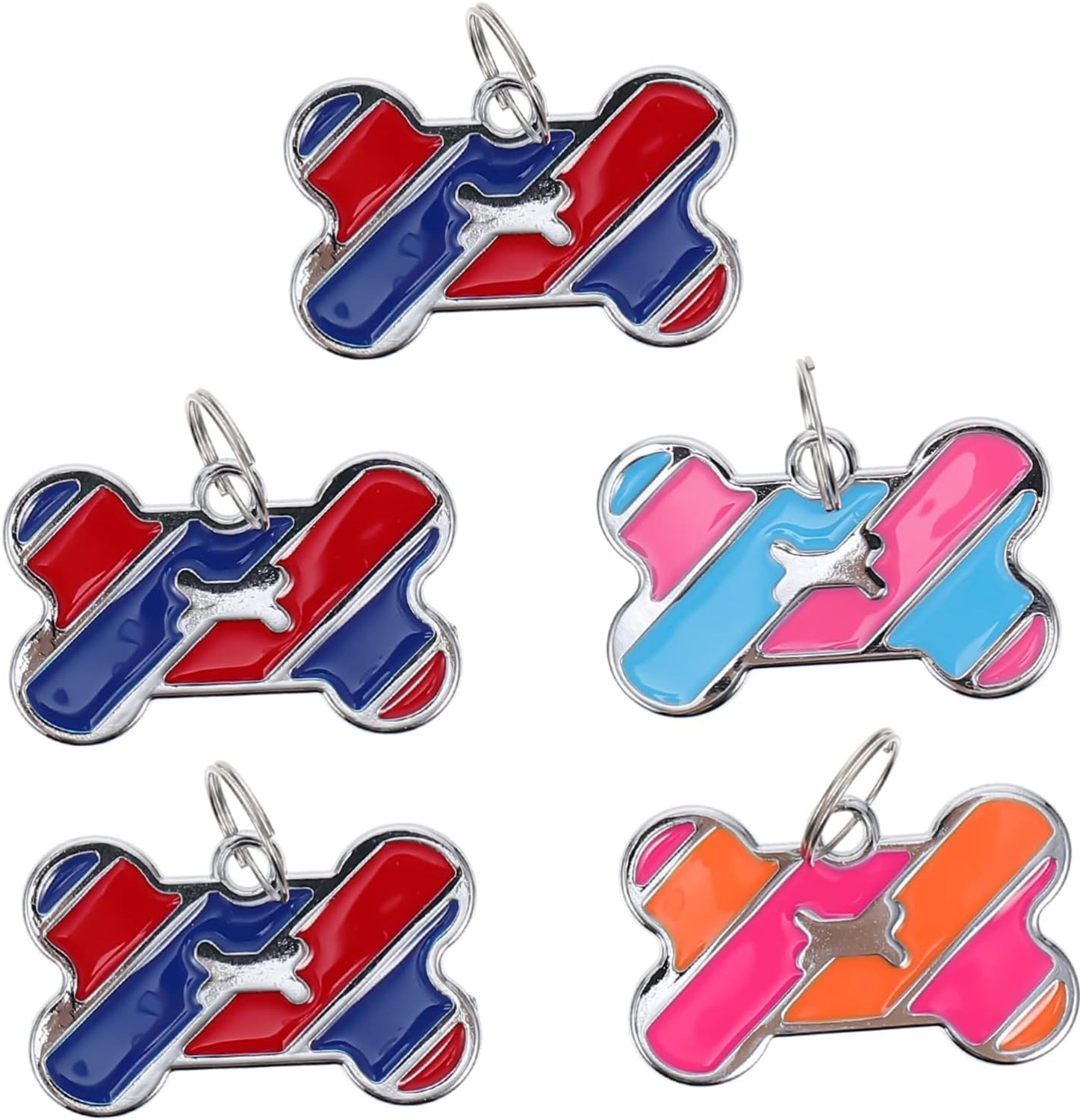 5 Stks Pet Id Puppy Naam Tags Bot Hond Naam Label Tags Dog Tags Gepersonaliseerde Voor Huisdieren Metalen Tags Dog Tag Voor Kraag Blanco Labels Mooie Dog Tag Gepersonaliseerde