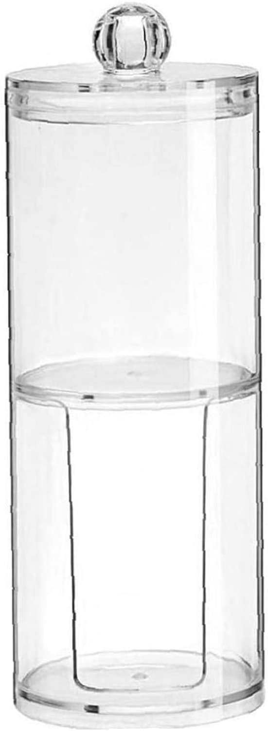 Wattenstaafje, Make-upbus, Opbergdoos, Make-up Wattenschijfje Organizer Dispenser 2 in 1 Wattenstaafje Houder Opbergdoos Container Case met Deksel Acryl Transparant, Opbergdozen Bakken for Thuis