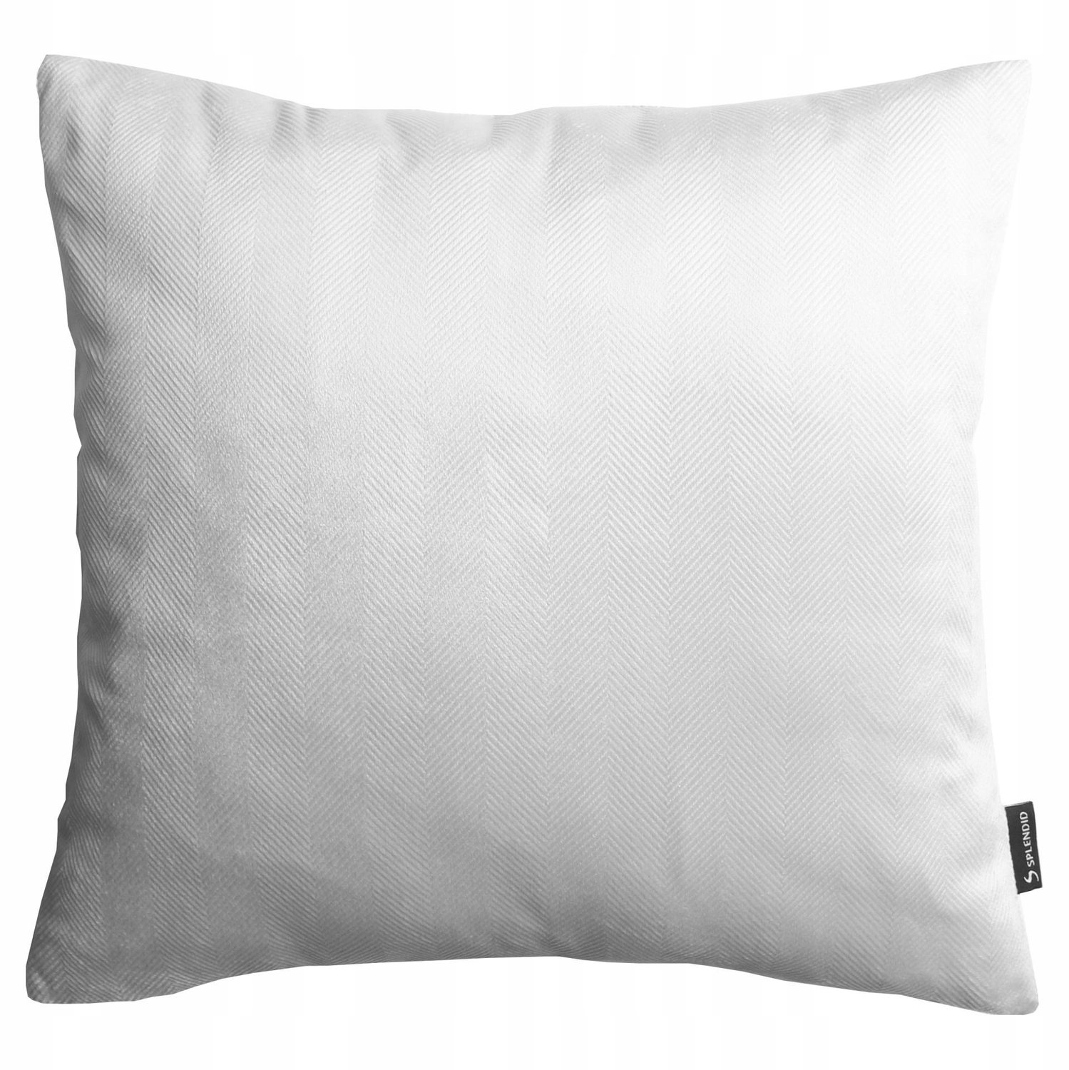 Decoratieve Kussenhoes 45x45 Visgraat Lichtgrijs Stijlvol Glad