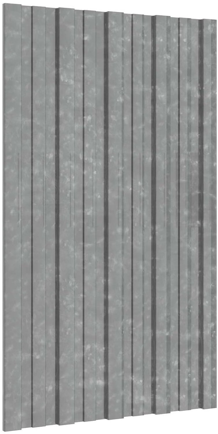 36 x dakplaat, 80 x 45 cm, zilver, verzinkt staal, dakplaat voor schuur en garages