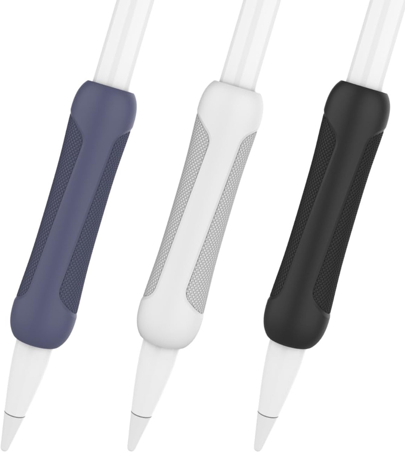 Set van 3 potloodgrepen voor Apple Pencil 1e & 2e generatie, USB-C & Pro, set van 2, ergonomisch design, beschermhoes