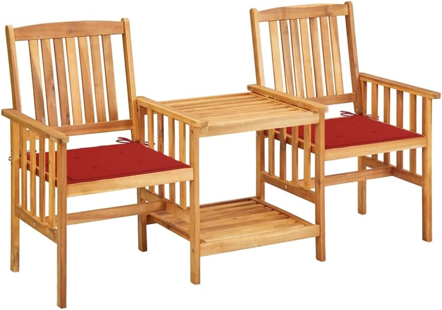 Terrasmeubelen, tuinbank, meubelsets, tuinstoelen met theetafel en kussen, acacia massief hout