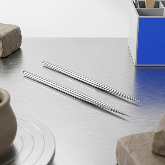 4 Stuks Delige Reliëfgereedschapset Roestvrij Staal Keramiekgereedschap voor Textuur Precisie Geschikt voor Polymeerklei Keramische Pottenbakkersklei — afbeelding 3