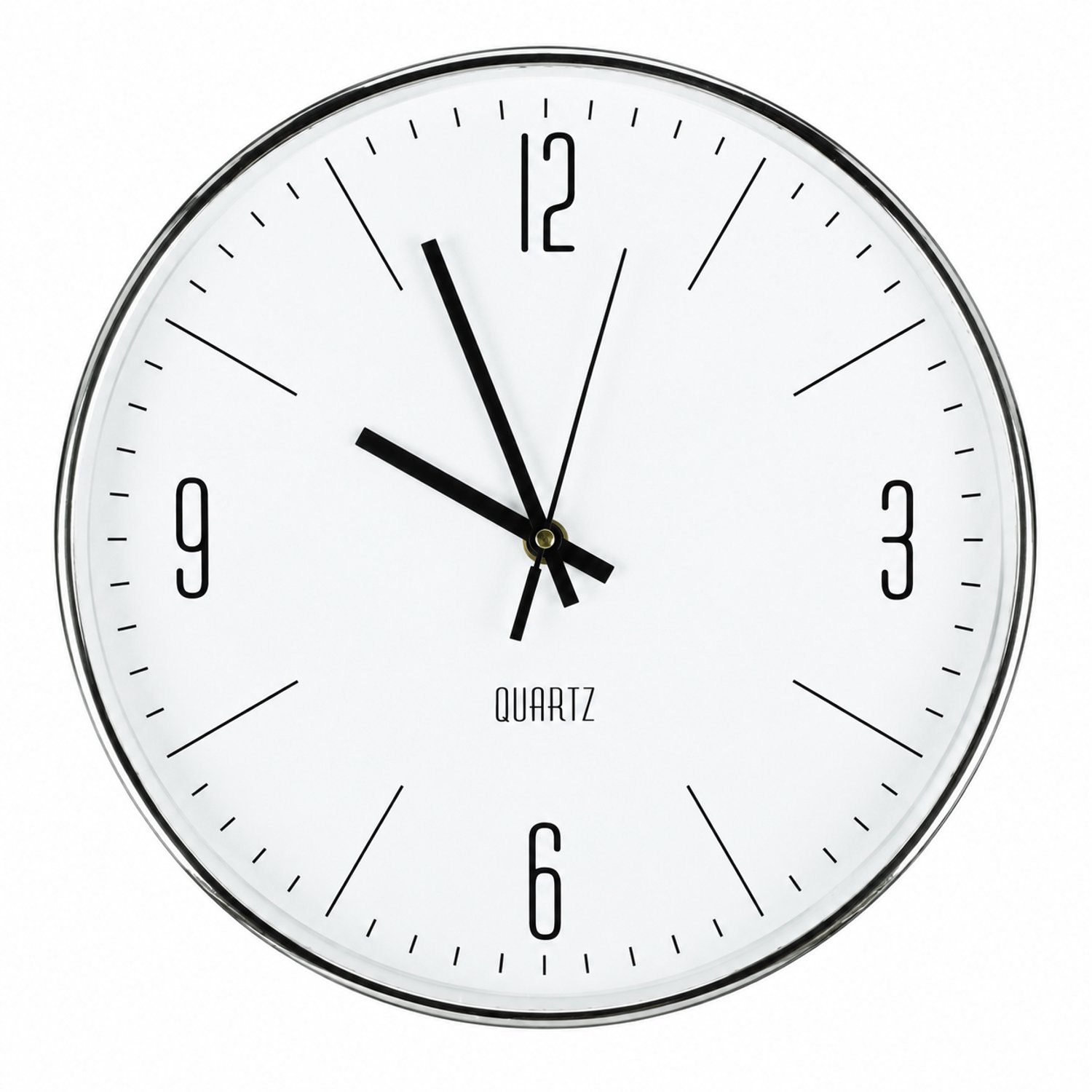 Wandklok - Zilver - Diameter 30 cm - Werkt op 1 AA-batterij