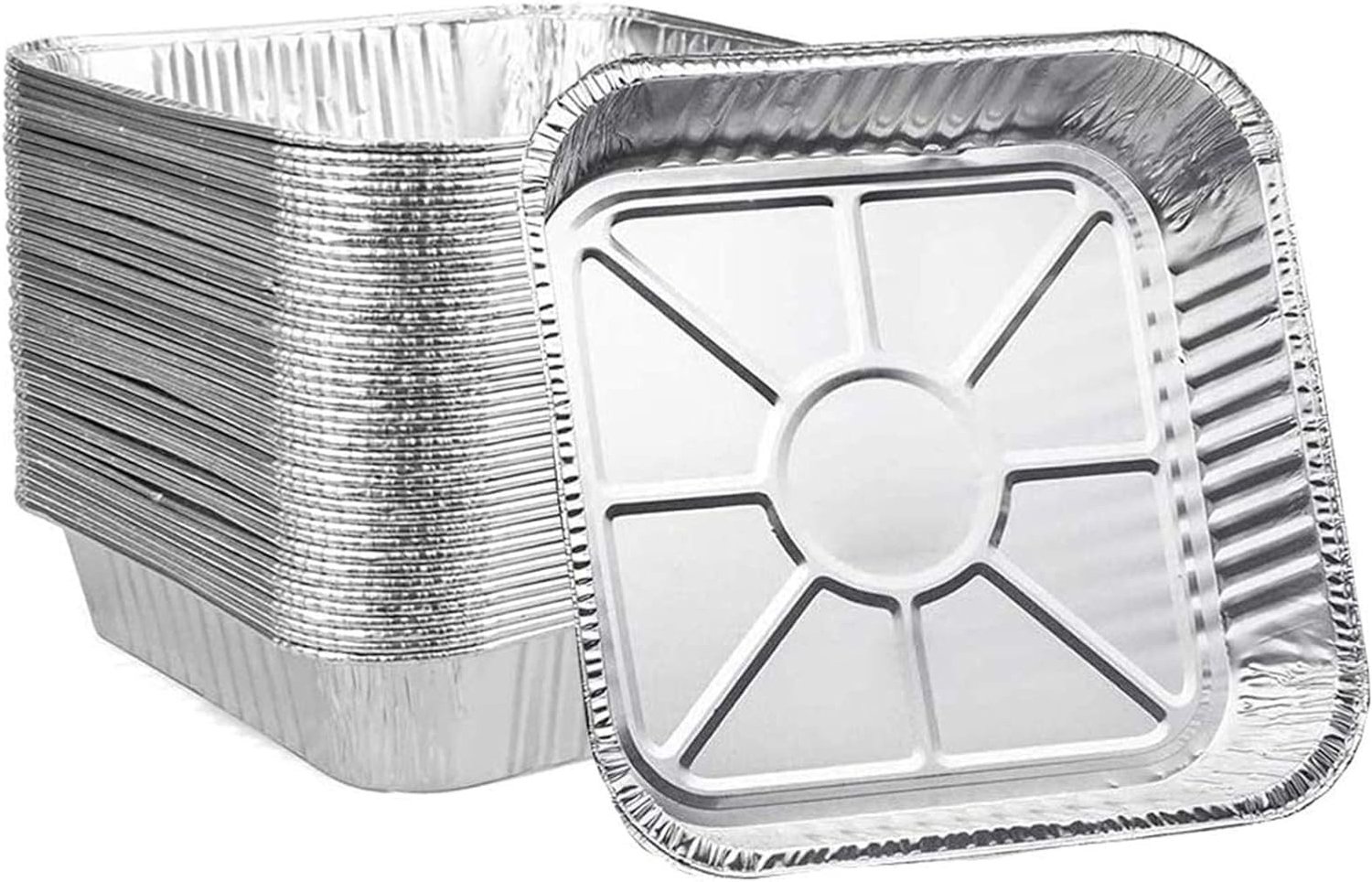 50 Stuks Vierkante Aluminium Folie Bakplaten, Ideaal voor Bakken, Oven en Catering