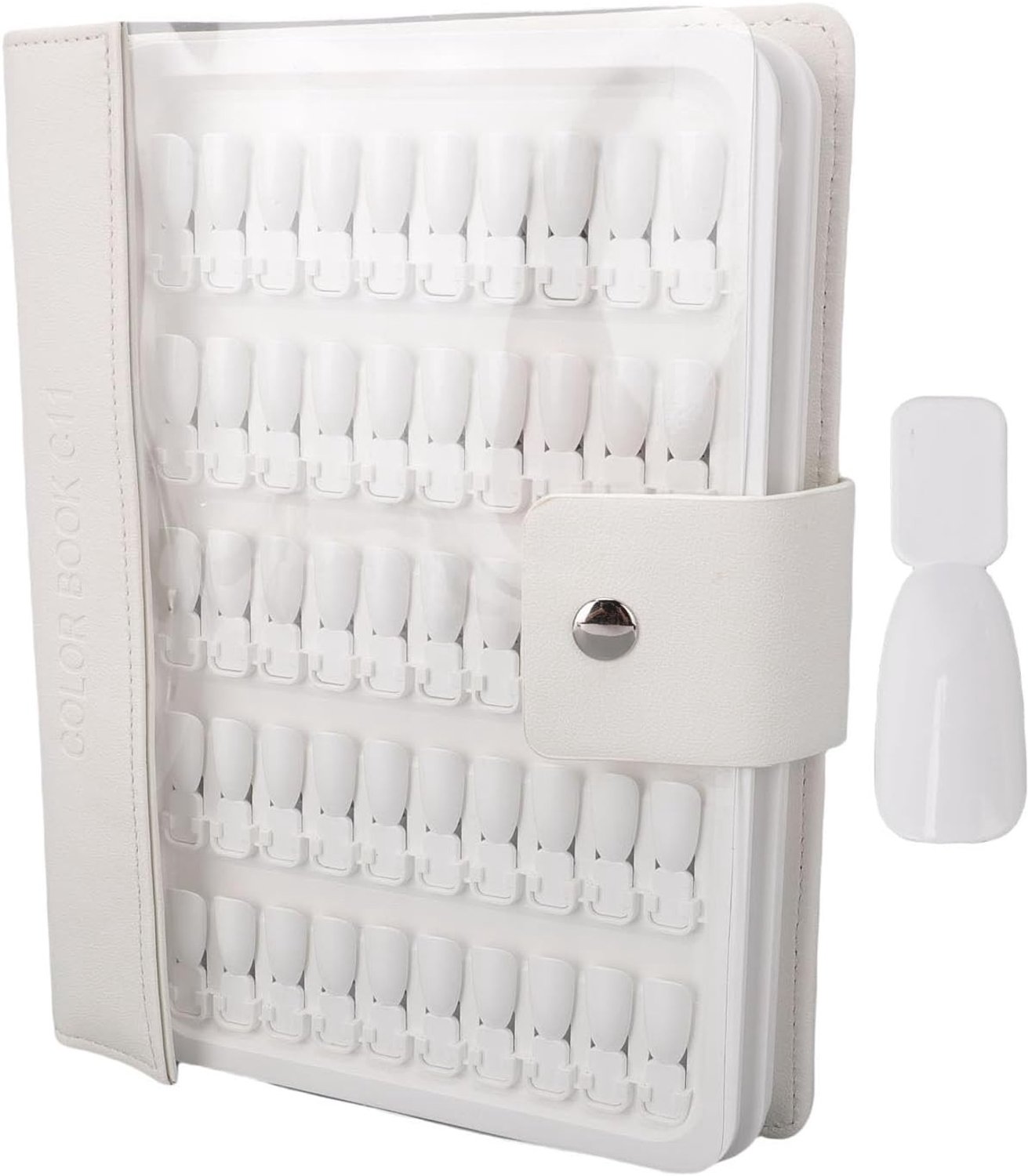 Professionele Nagellak Kleurstaalboek met 150 Kleuren, Neppinnen en PU Leren Portfolio voor Nagelsalon en DIY Manicure