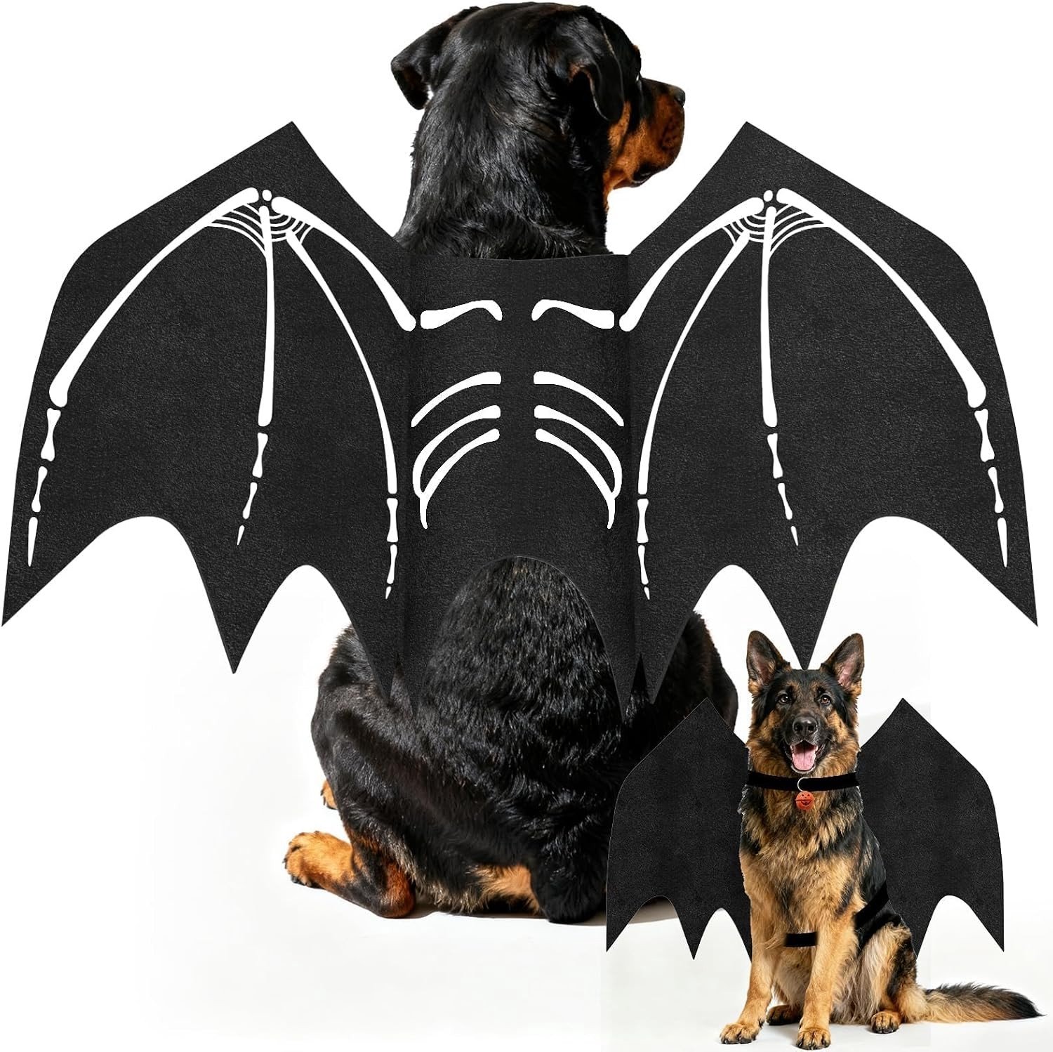 Verstelbare Halloween Kostuum voor Honden met Vleugels - Perfect voor Feestjes en Carnavals