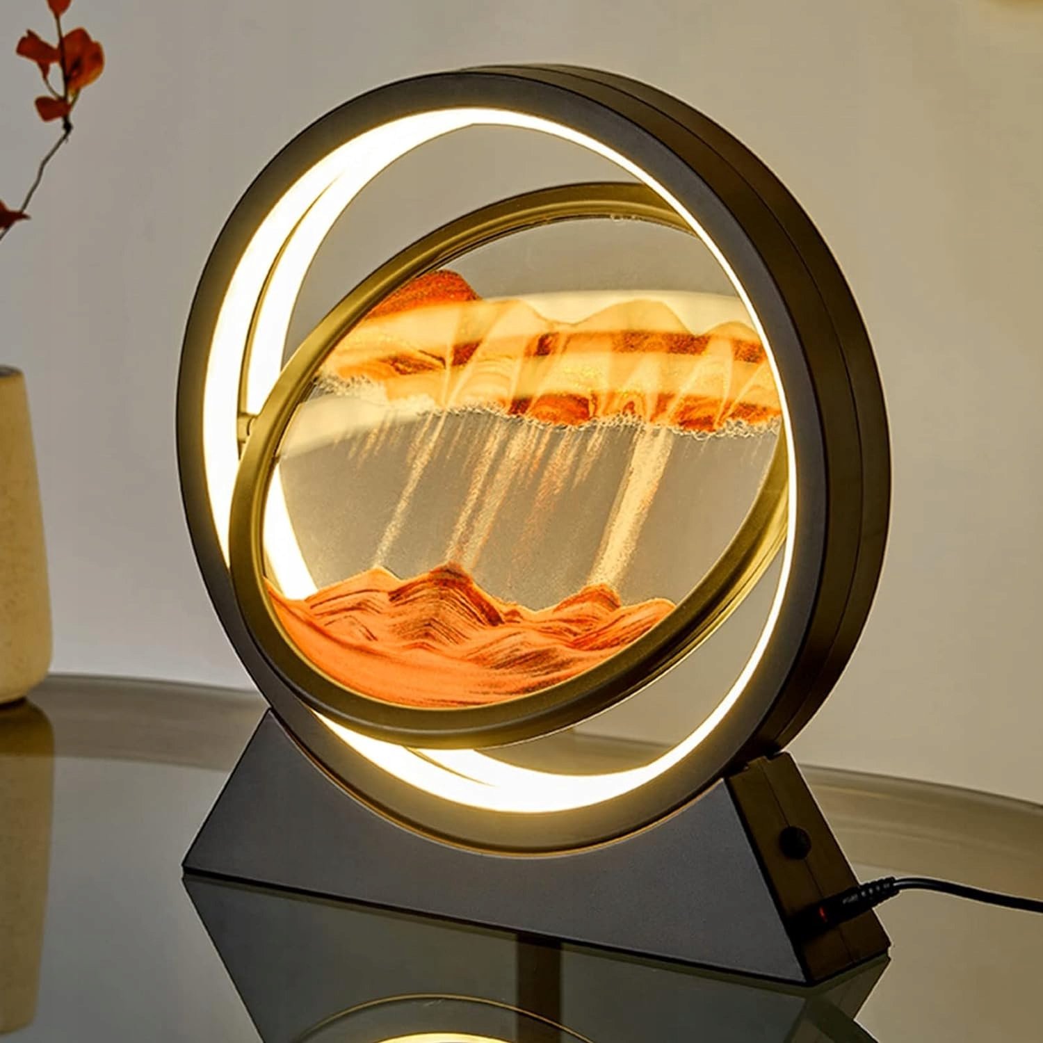 3D Vloeiend Zand Kunst Schilderij met LED Nachtlampje