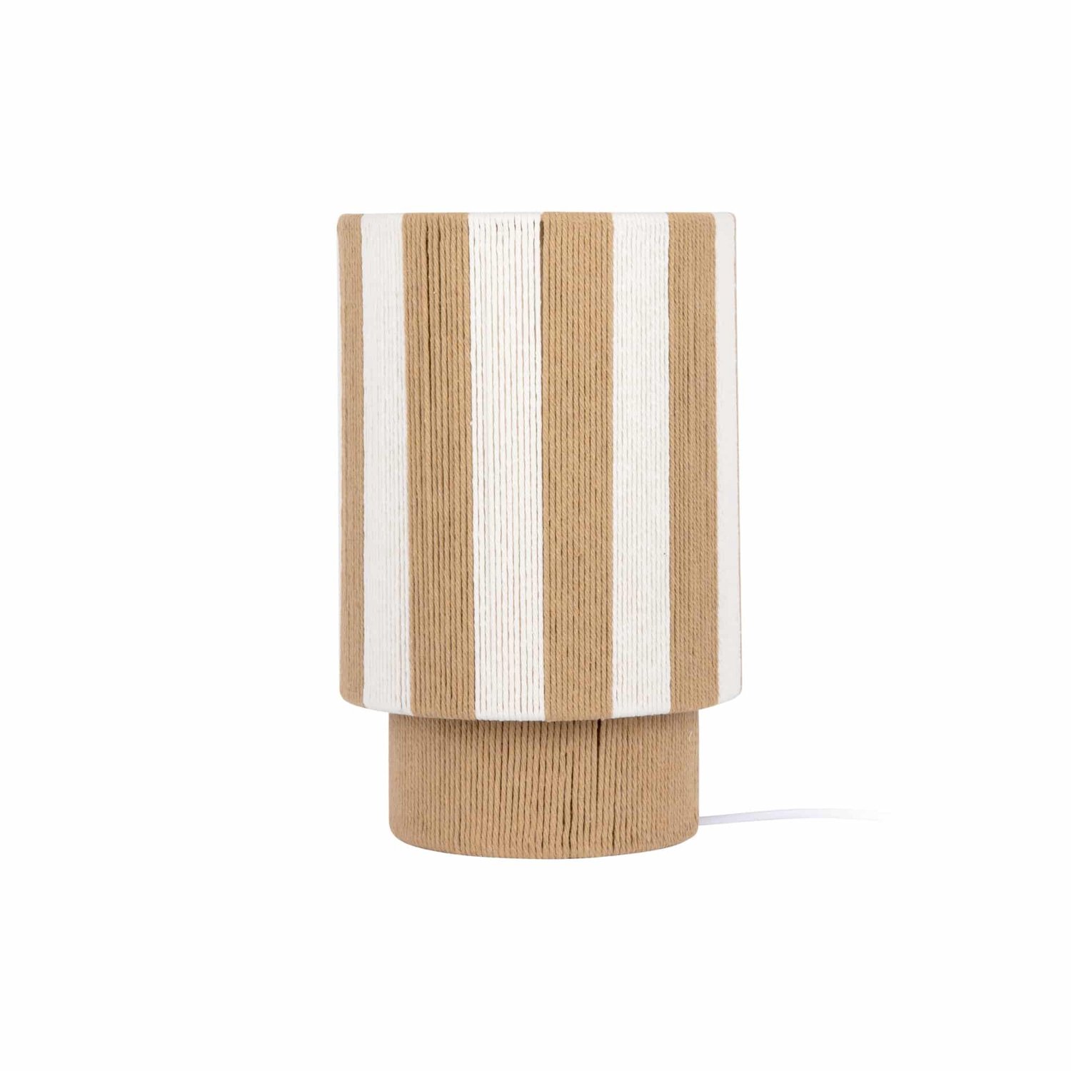Leitmotiv Tafellamp Vienna Stripes - Naturel - 22x22x35cm - Scandinavisch