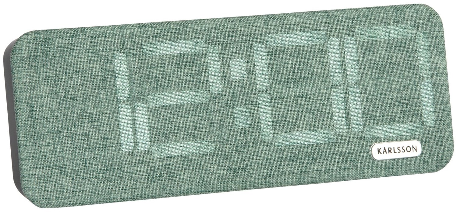 Karlsson Wekker Roanne - Jungle groen - 21x3.3x8cm - Scandinavisch - Wekker voor slaapkamer - Wekkers