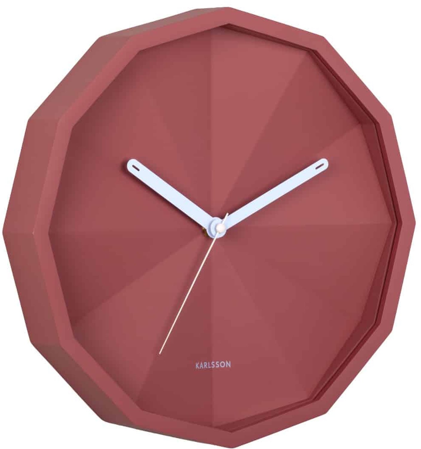 Karlsson Wandklok Firenze - Bordeauxrood - 30.6x30.6x4.5cm - Wandklok Scandinavisch