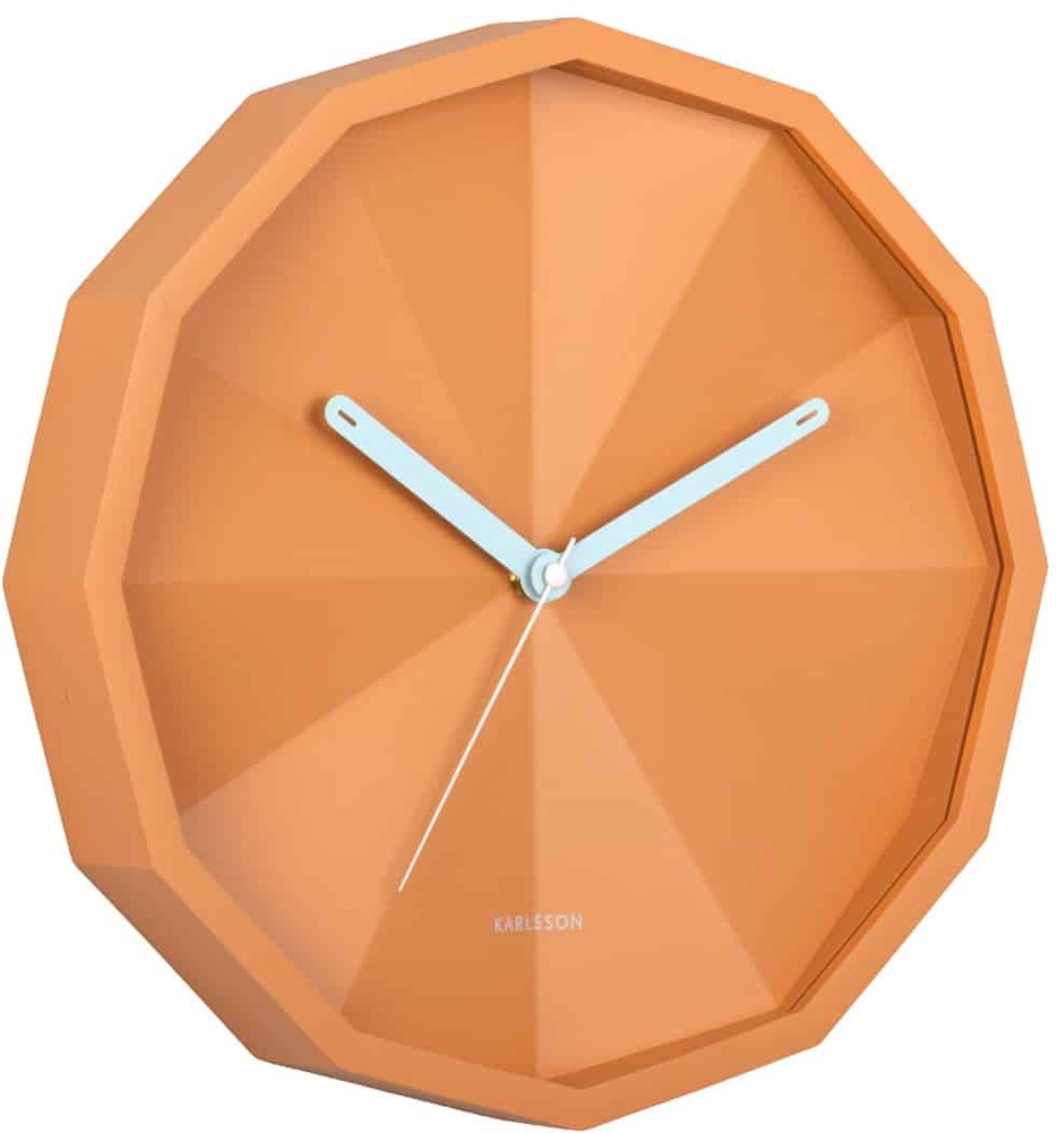 Karlsson Wandklok Firenze - Oranje - 30.6x30.6x4.5cm - Wandklok Scandinavisch