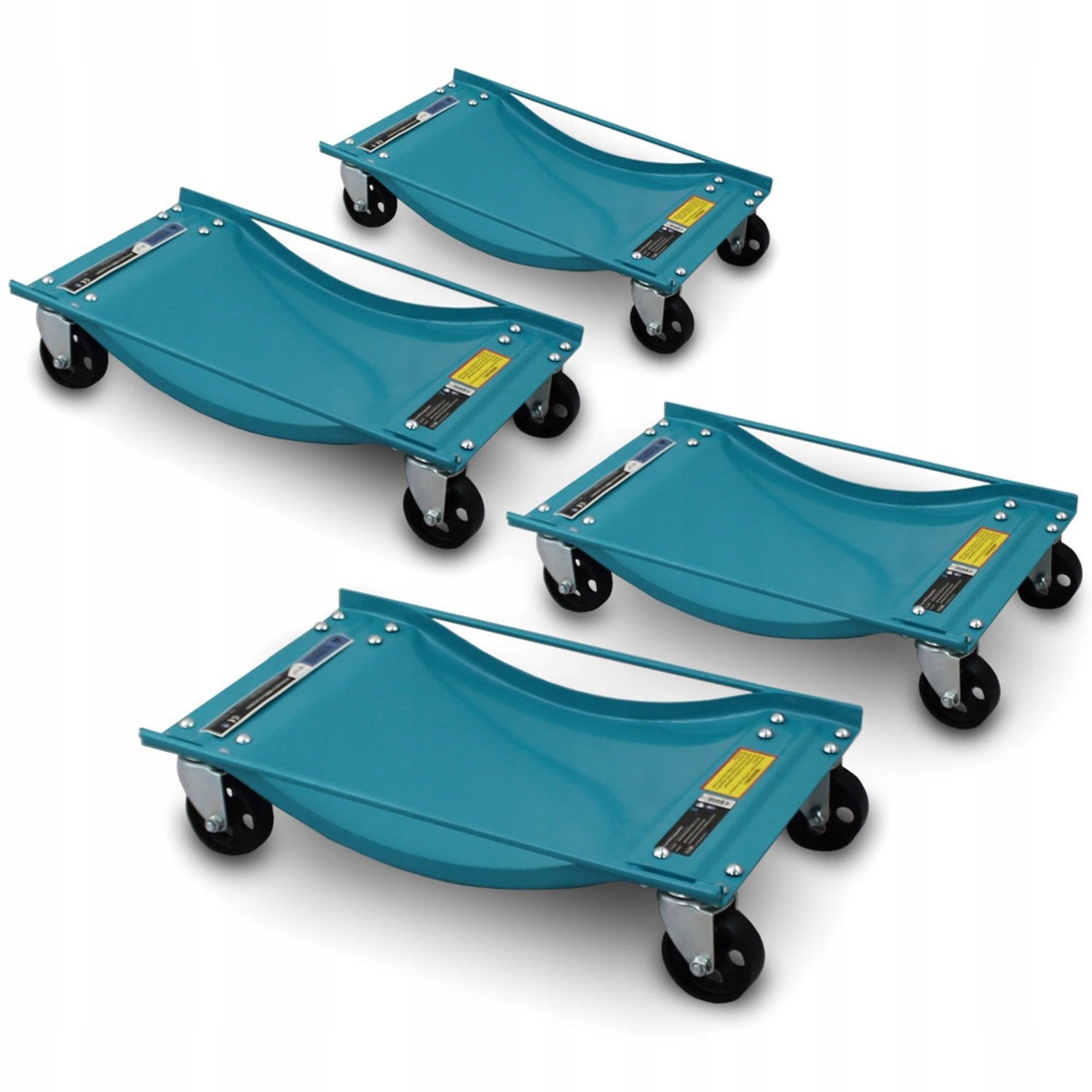 4x Autotransportwielen 450 kg Staal - Grote Mobiliteit