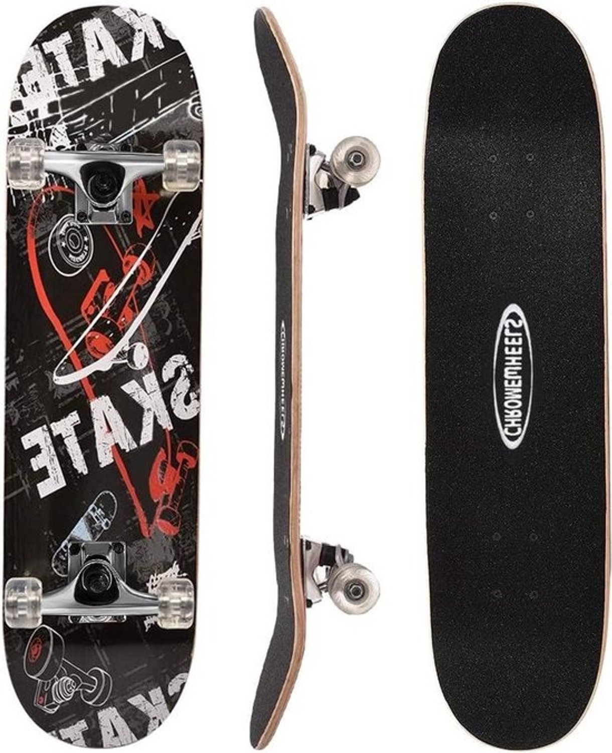 Cruiser-skateboard Longboard-skateboard Basisstunts leren Dubbele kick concave 31 x 8 inch