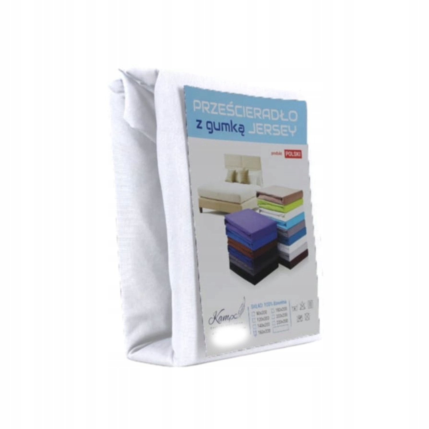 Kam-Pol Jersey Hoeslaken met Elastiek VIP 30cm Katoen Wit 60x70cm