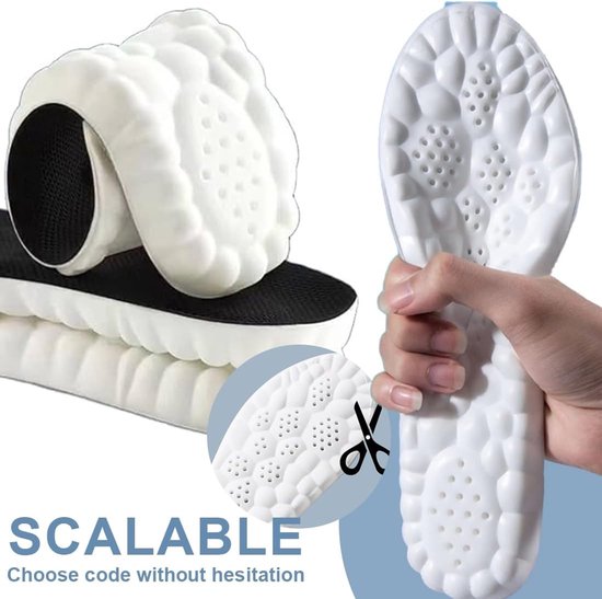 Geheugenfoam Inlegzolen voor Plattere Hielen, Pijnverlichting, Schokabsorptie en Comfort voor Sport, Werk en Dagelijks Gebruik (35-36) Zwart — afbeelding 4