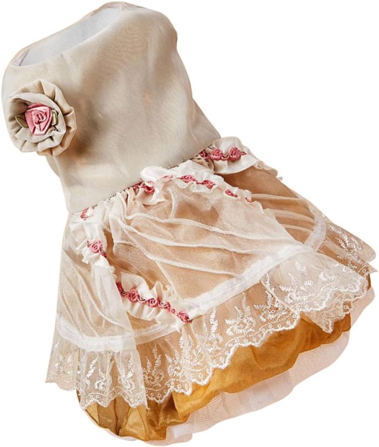 Hondenkleedje met Rozenprint Formele Pet Outfit Feesten Bruiloften Lichtgewicht Comfortabel Jouw Hondenvriend Kostuumfeesten Feestdagen