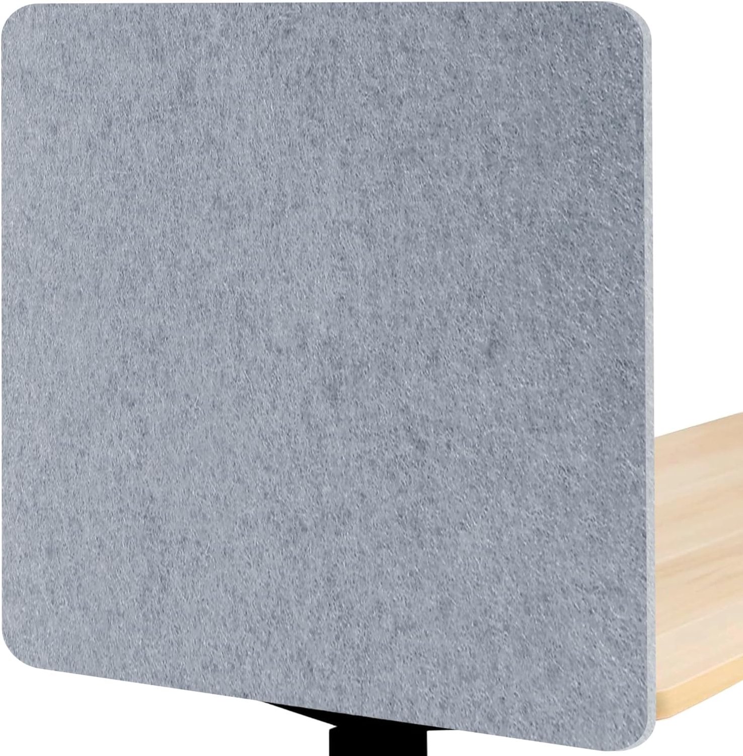 Bureauverdeler, klem op vilten bureau, privacypanelen, akoestisch, geluidsabsorberend bureauwand voor kantoor, vermindert afleiding, donkergrijs, set van 2 stuks, 60 x 60 cm