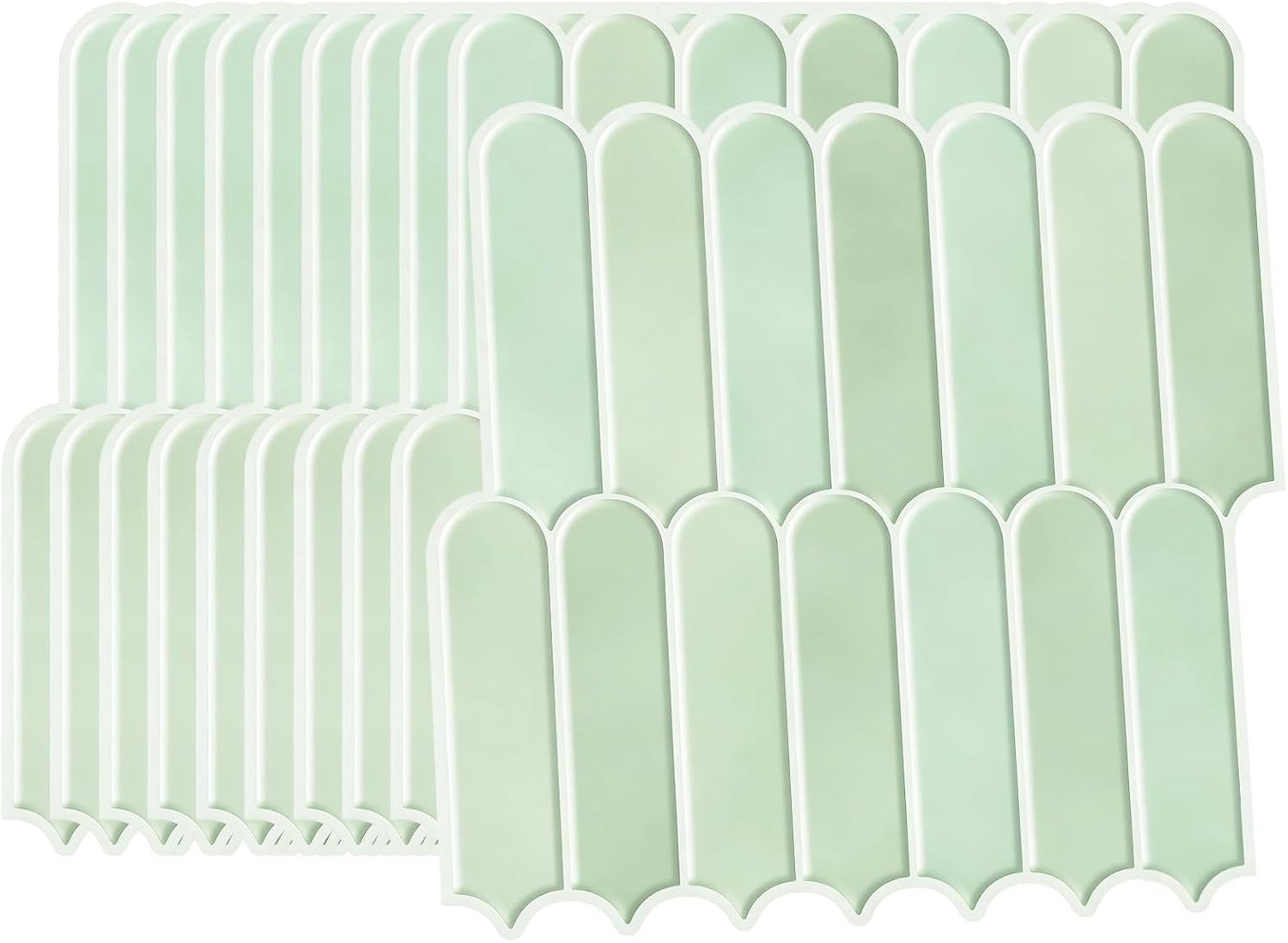 3D Wandstickers voor de Keuken - Zelfklevende Tegels in Aqua, Set van 10, Ideaal voor Achterwand en Muurdecoratie, 30 × 30 cm (Groen)