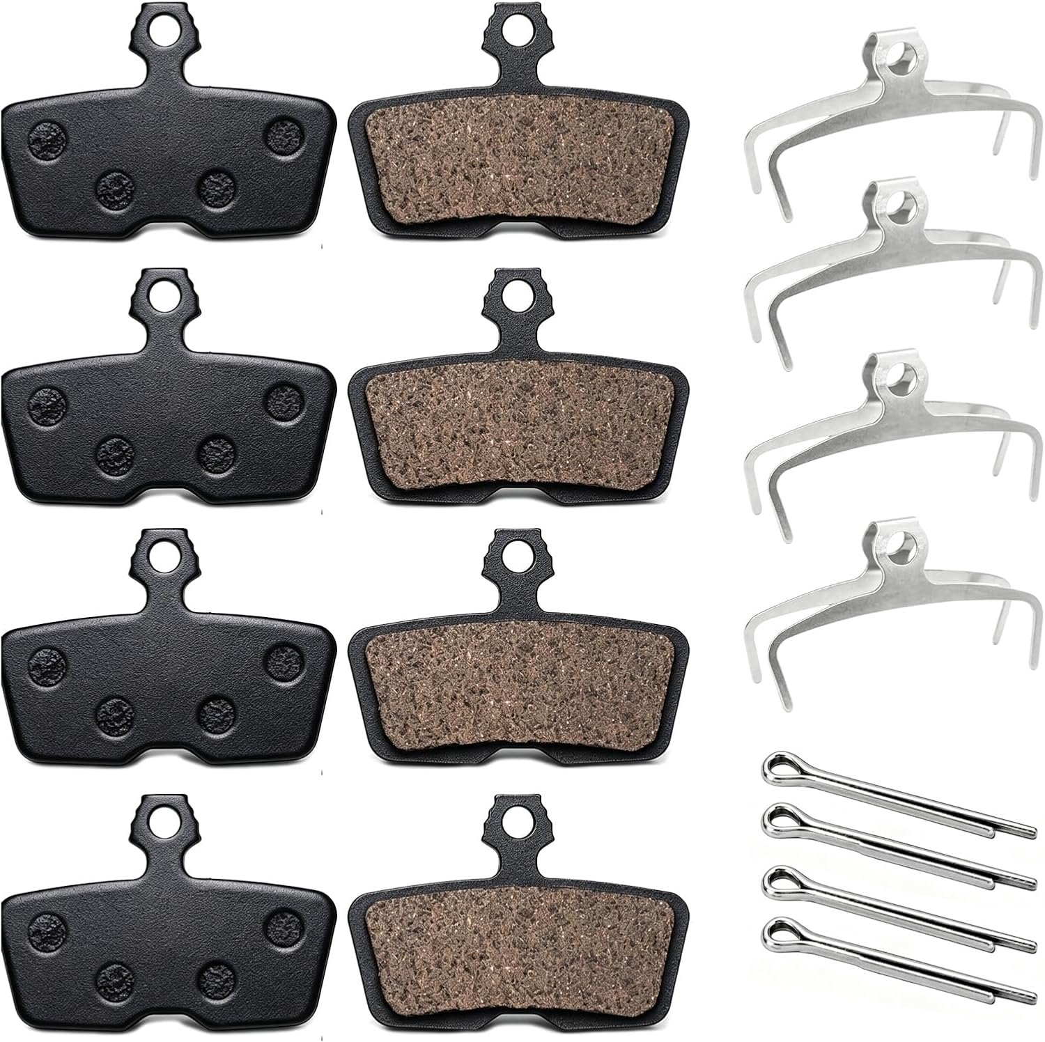 Set van 4 paar remblokken voor SRAM Avid Code R RS RSC Guide RE G2 RE DB8 motief, halfmetalen schijfremmen van keramiek, gesinterde prestaties, stabiel, droog nat