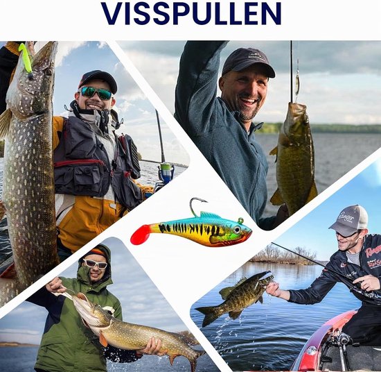 Vijf Rubber Vissersaas met Loodkop voor Forel, Zander en Baars - Paddle Tail voor Zoet en Zout Water (11cm) — afbeelding 3