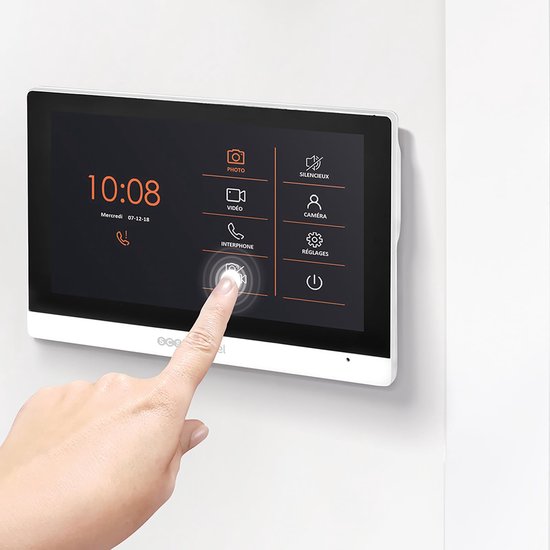 Video Deurbel Intercom - 4,3 Inch Touchscreen - Bekabeld 2-aderig - Wit - Voor Binnen En Buiten - Met Kleurendisplay — afbeelding 5