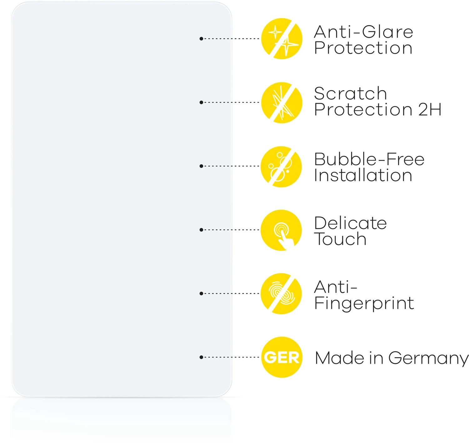 upscreen - Screenprotector voor CarpodGo T4 Plus - Folie Beschermfolie anti glare matte