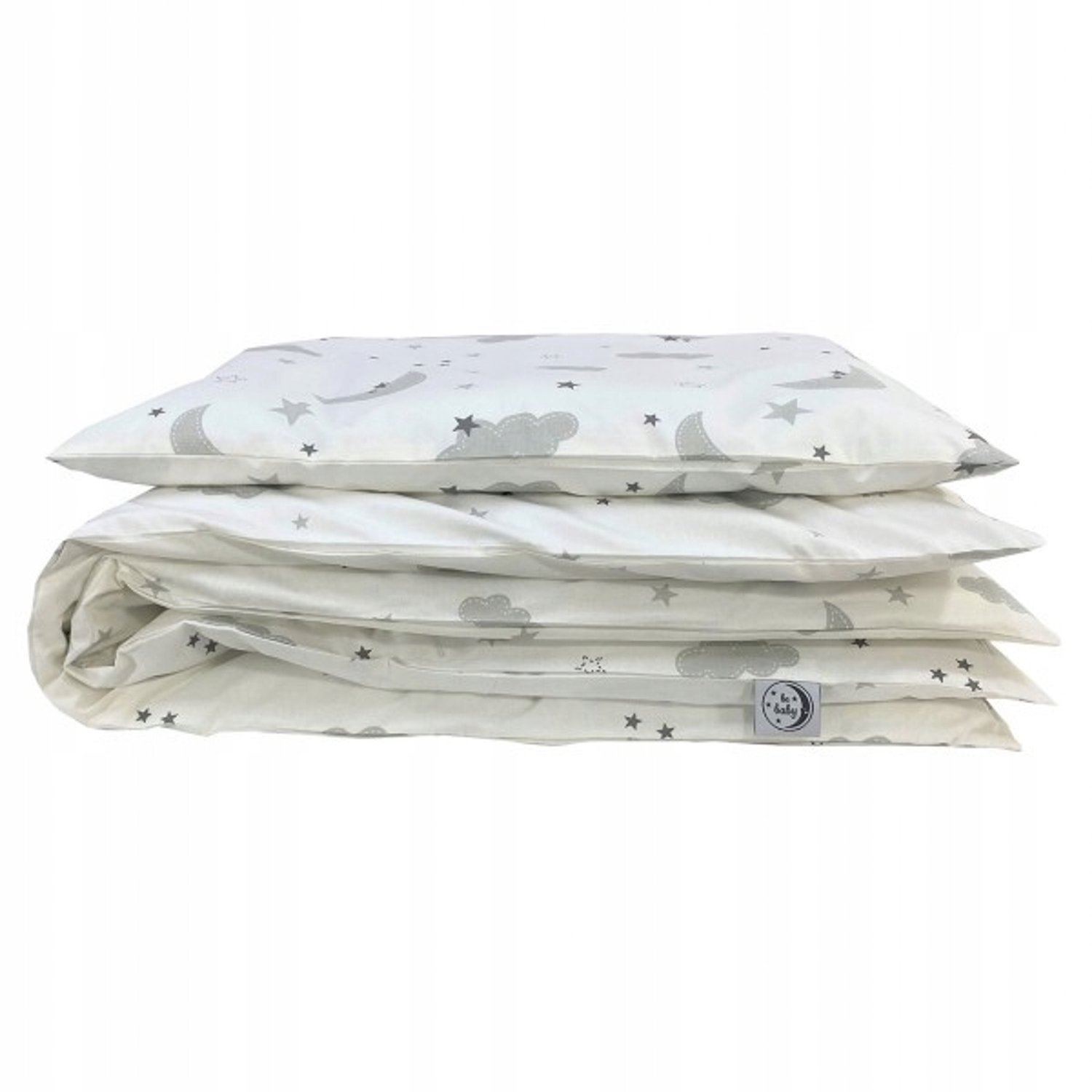 100% Katoen Kinderbeddengoed Set 100x135 + 40x60 Wolkjes