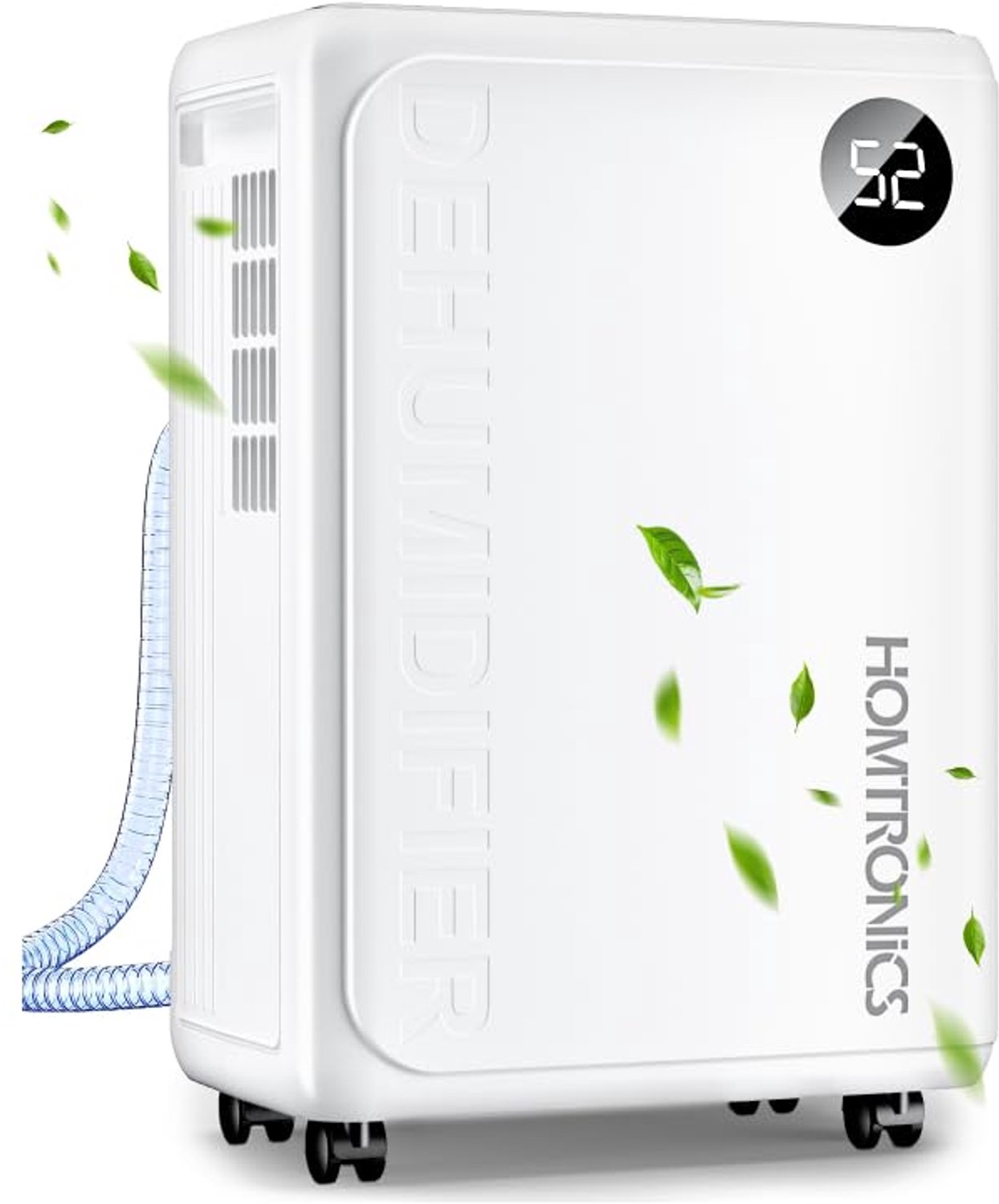 Luchtontvochtiger Elektrisch - 12 Liter Per Dag Capaciteit - 2 Liter Watertank - Wit - Voor Slaapkamer Badkamer Kelder Camper