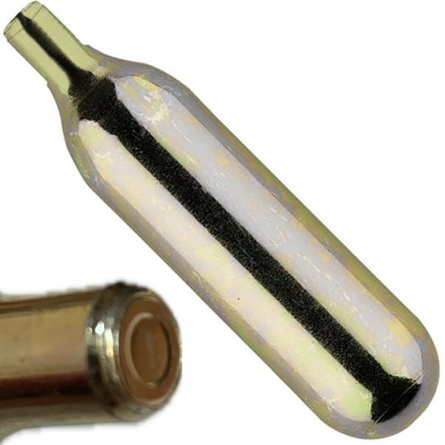 Merkloze CO2 patroon 16g voor fietspomp, 88,7mm, zonder schroefdraad