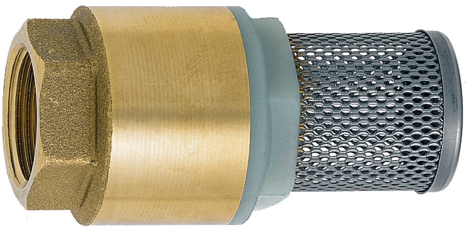 GEKA voetventiel roestvrijstalen zuigkorf binnendraad 1 1/4 inch