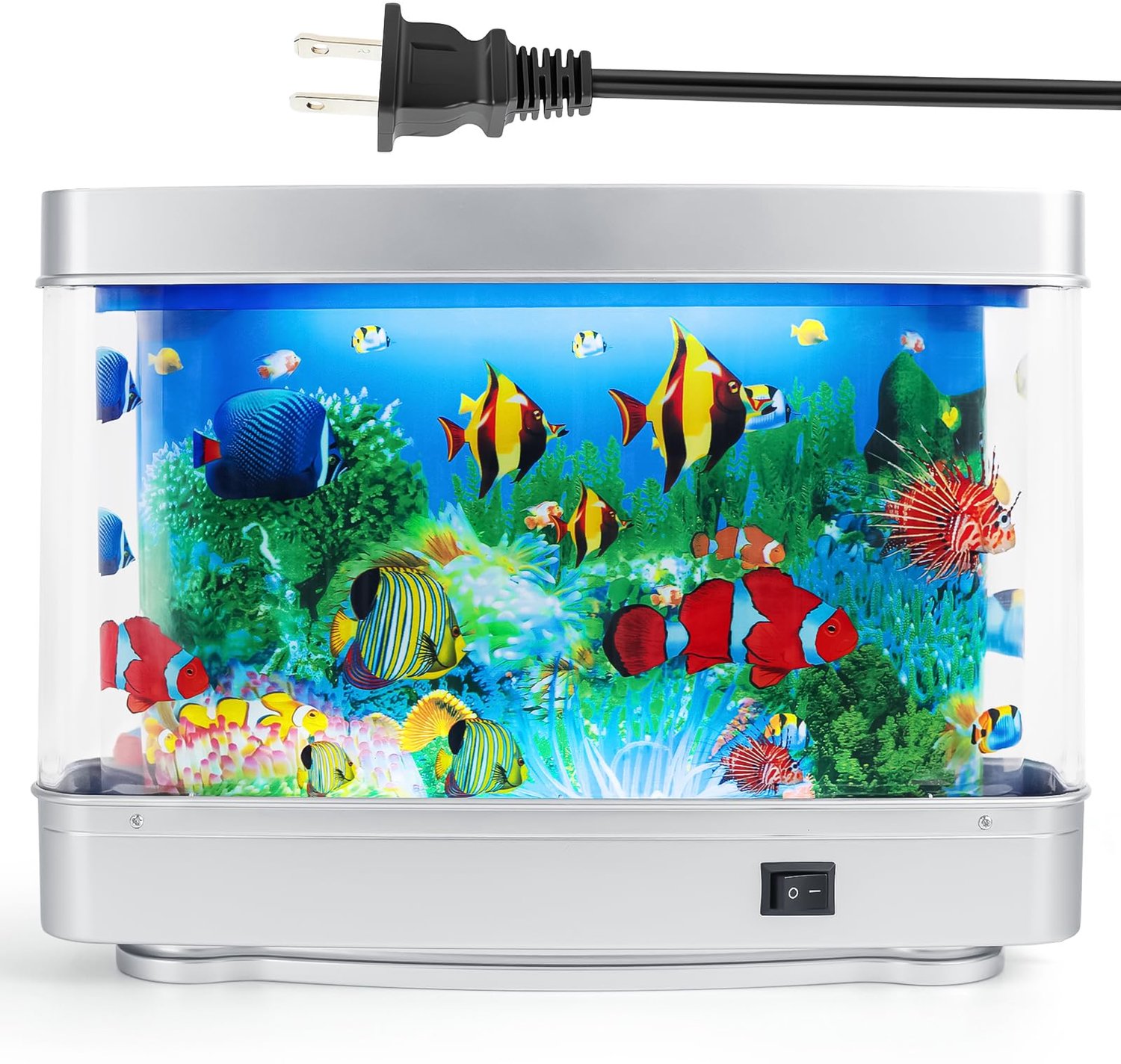 CHICFURN Aquarium Sfeerlamp, decoratieve LED-nachtlamp voor woonkamer, slaapkamer, badkamer, eetkamer, keuken of kantoor, geschikt als cadeau voor bruiloft, feestdag, Nieuwjaar of housewarming, 8 W, EU