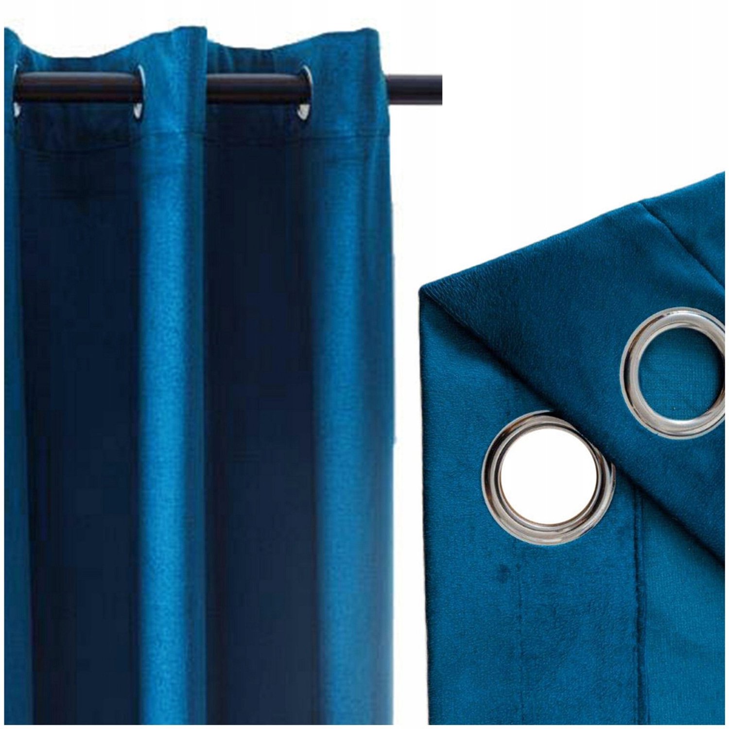 Giorgia Velours Gordijn - Halfverduisterend - 140x250 cm - Blauw