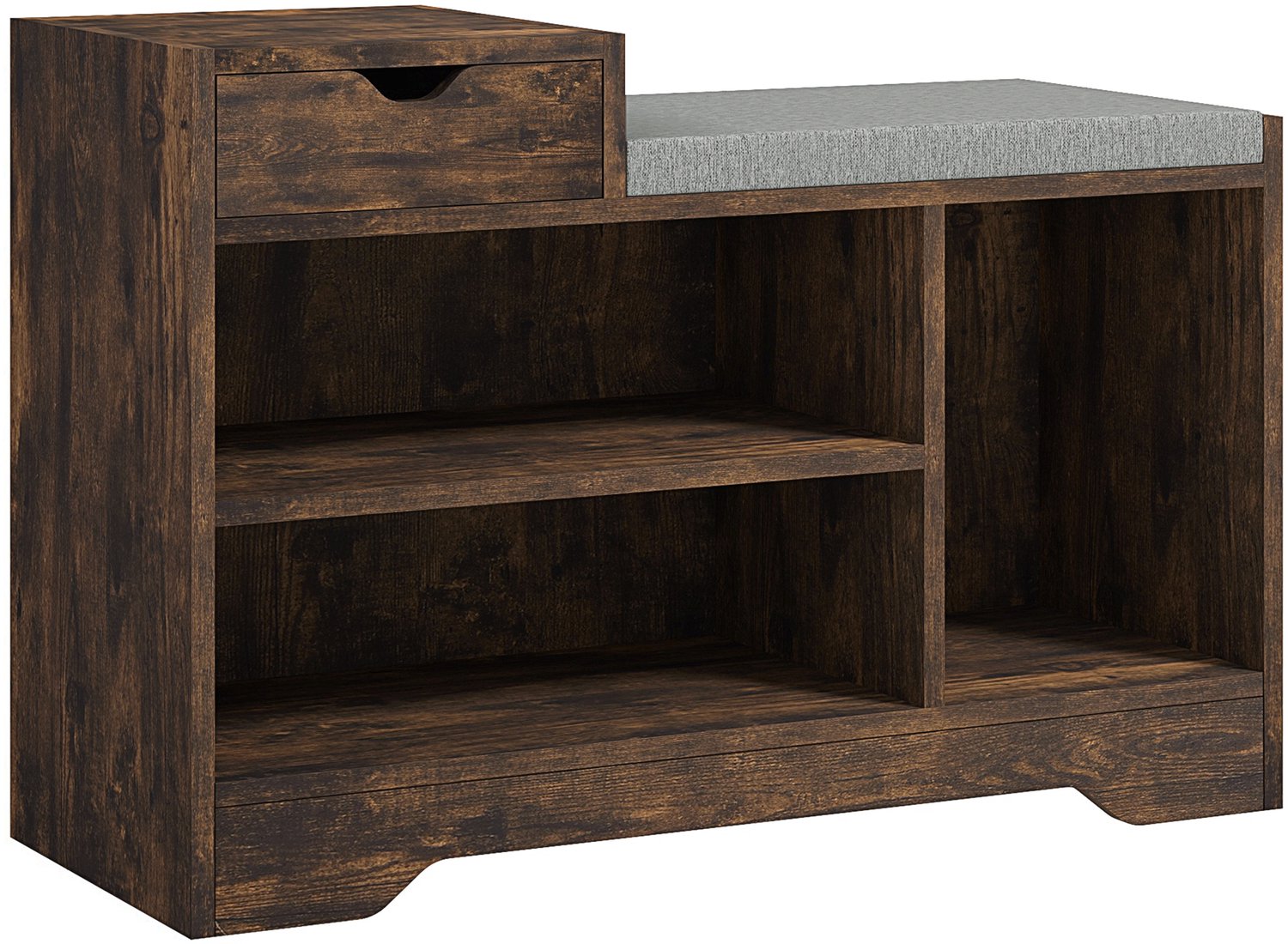 HOMCOM Schoenenbank - Spaanplaat - 76,5x30x52cm - Bruin