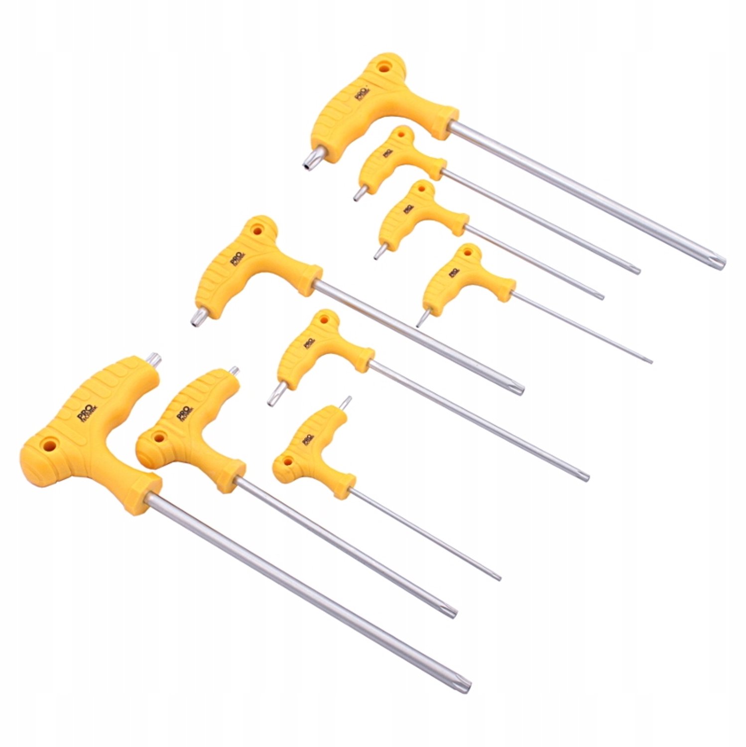 9-delige Torx Sleutelset met T-greep - CrV Staal