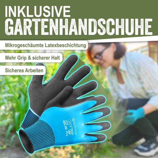 KESSER® Pop-up tuinzak set van 2 x 175 liter - Zelfstaand en opvouwbaar - Zwart/lichtgroen — afbeelding 3