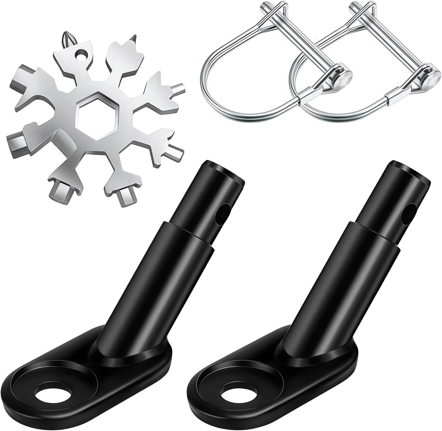 2 Stuks Fietskarkoppeling - Fietsadapteraccessoire - Adapter Accessoires - Bicycle accessories - Koppelstuk Voor Fietskar - Aanhangwagenkoppeling - Connector Koppeling - Fietsadapter - voor Transportaanhangers en Diertransport - Zwart - TENGYIF®