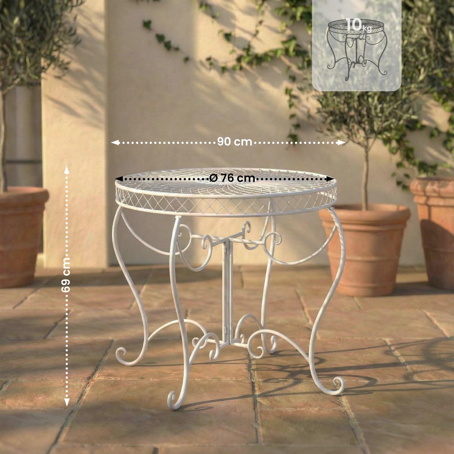 Luxe Comfort Riviera 0030 tafel - antiek wit