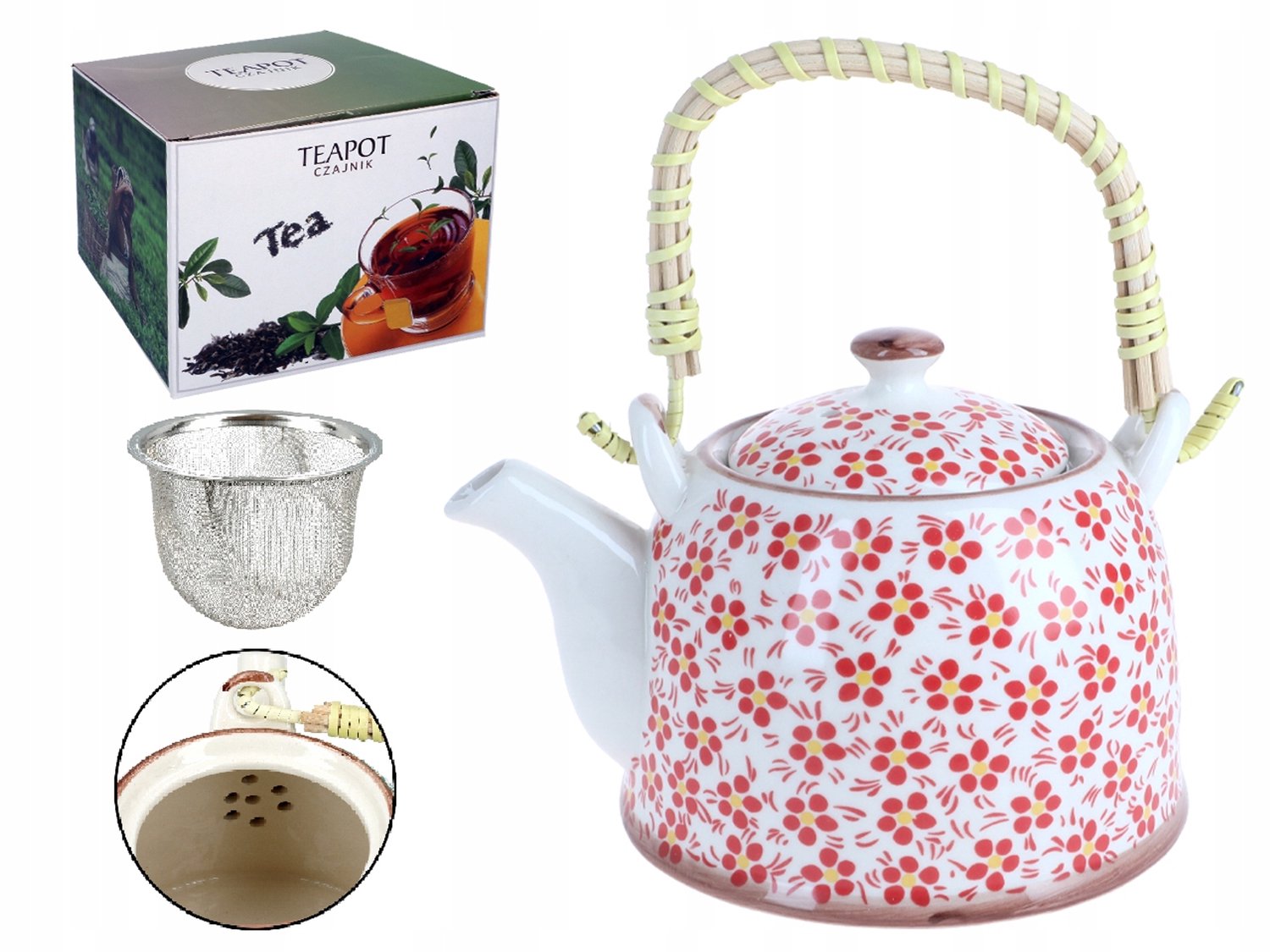Santai Keramische Theepot met Zeef - 800ml