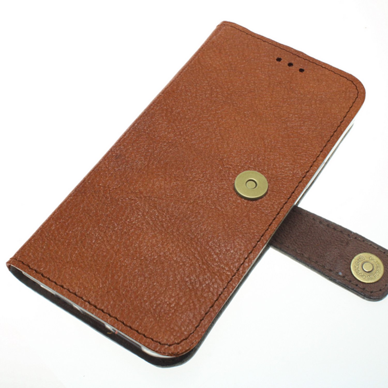 iPhone 17 Pro Cognacbruin robuuste glad kalfsleer hoesje Nr-19