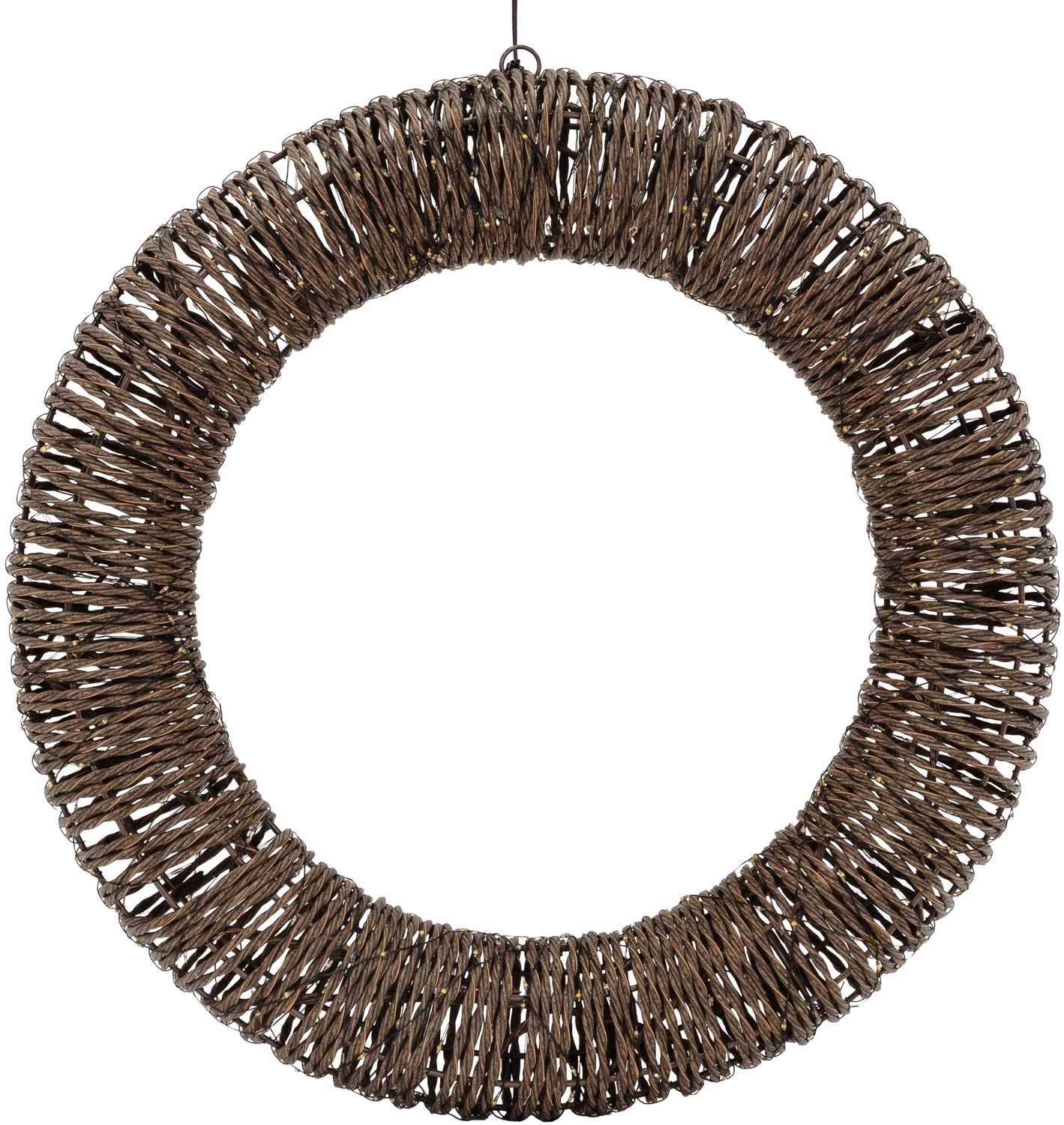 ECD Germany Lichtkrans led Ø50 cm kerstversiering met lichtketting en timer, metalen kerstkrans omwikkeld met touw, verlichting met 500 warmwitte leds en handige dimschakelaar, prachtige sfeervolle kerstdecoratie voor deuren en ramen binnen en buiten