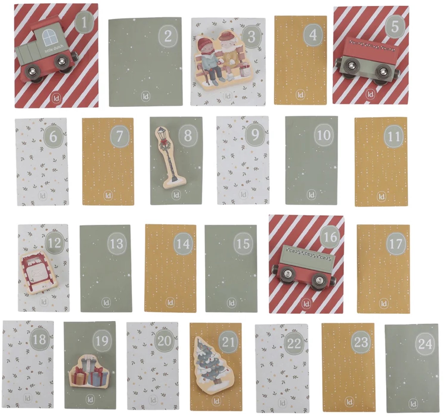 Little Dutch Adventskalender 2026 - 24 Verrassingen om een Compleet Treinstation te Bouwen - Adventkalender - Geschenkset - Cadeaudoos - Geschenkdoos - Giftset Kind - Aftelkalender voor Kinderen - Speelgoed vanaf 2 jaar - Little Dutch Speelgoed Trein – foto 5
