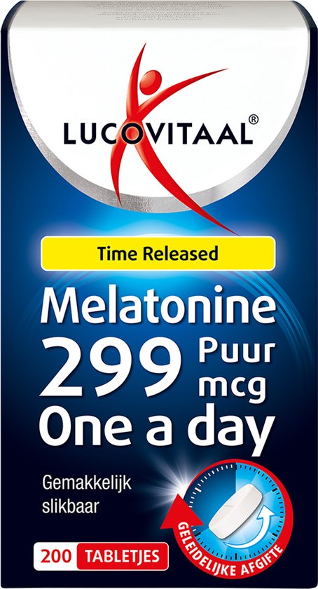 Lucovitaal Melatonine tabletjes 299 mcg Time Released - 200 stuks