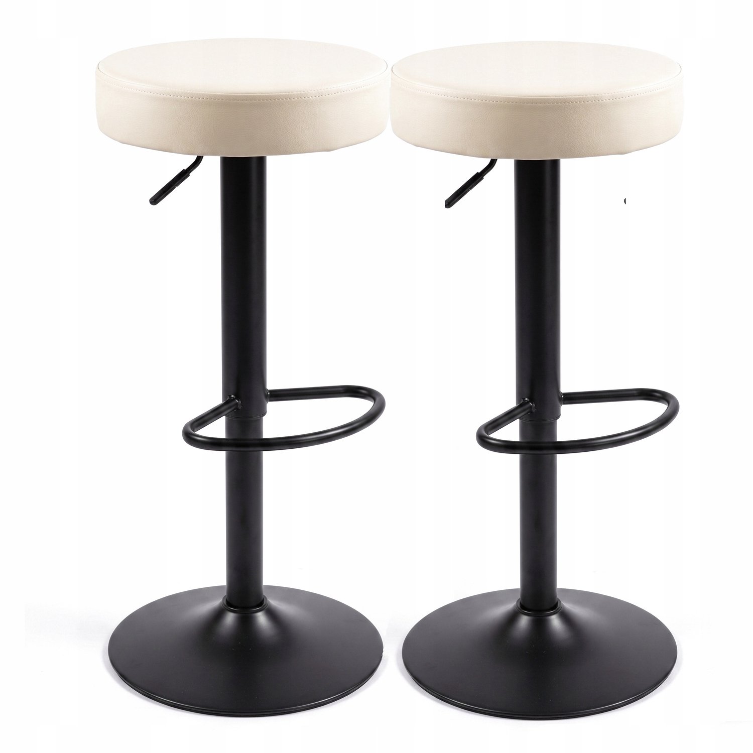 Beige Barstoelen Remo Zwart Mat Draaibaar (2 stuks)