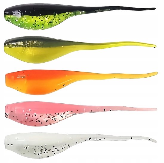 Merkloos Spinvis Lokaas Set: 65 Stuks, 5cm, 5 Kleuren, Drop Shot — afbeelding 4