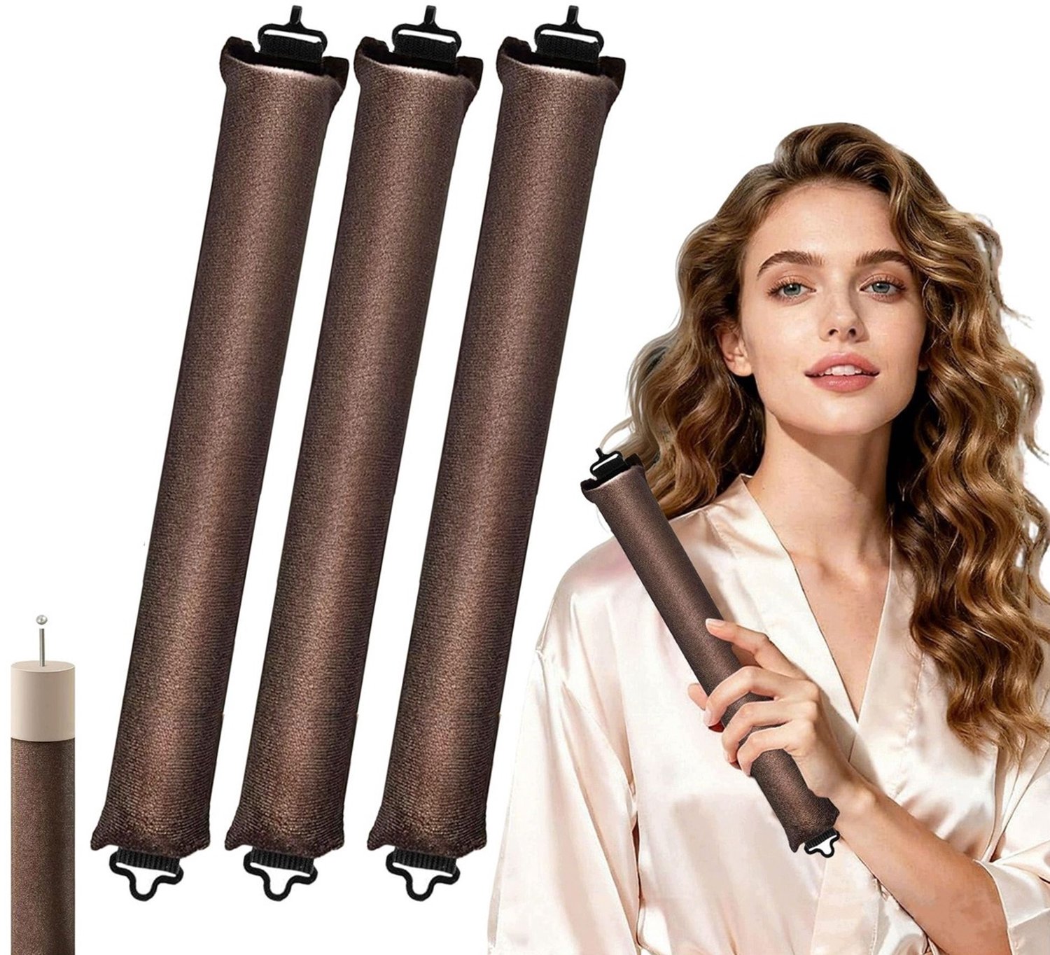 Merkloze Haarrollers voor Zachte Krullen - 3 Stuks