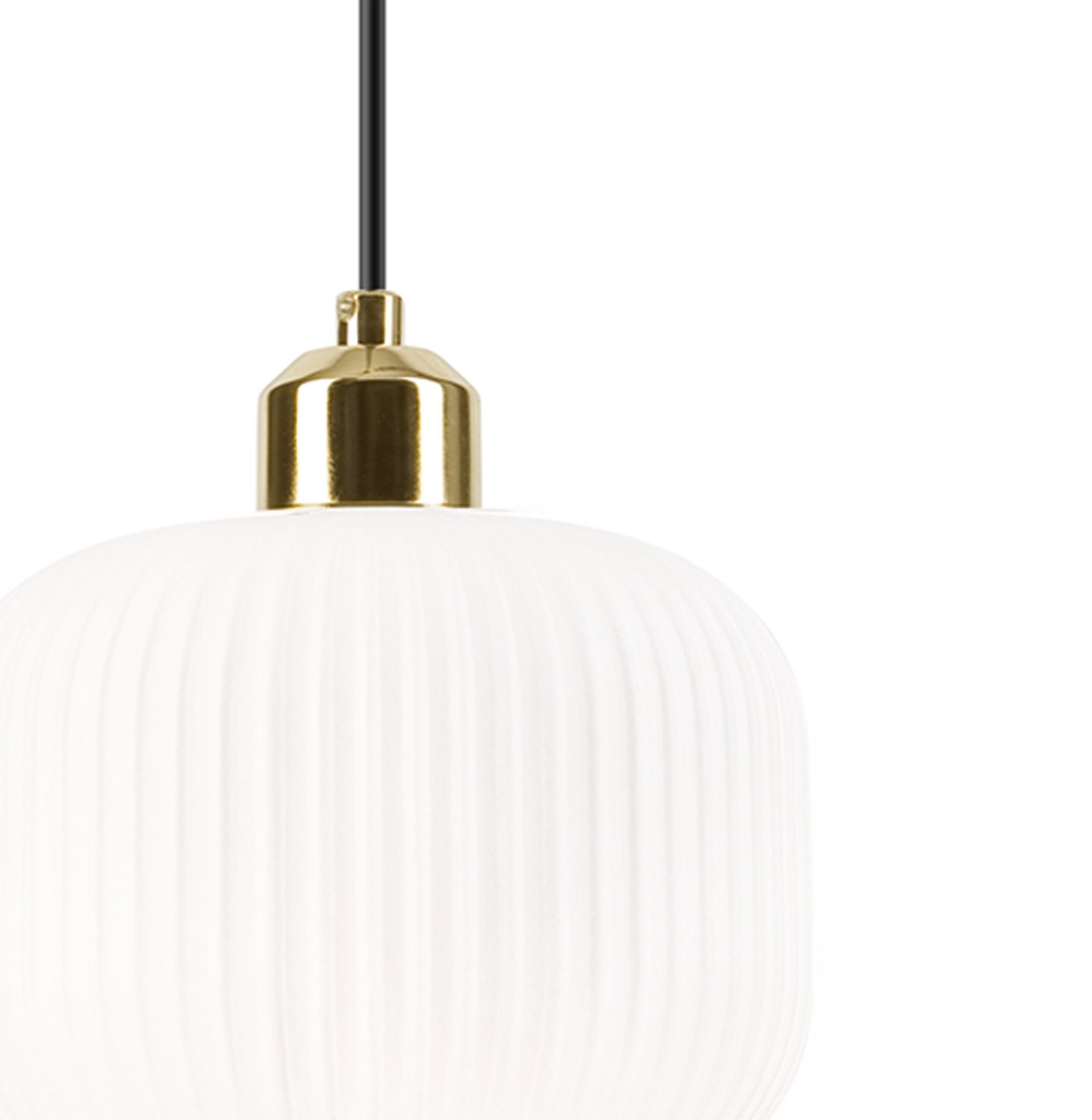 Hanglamp Lamkur Harma 53431 E27 Glas Wit Goud