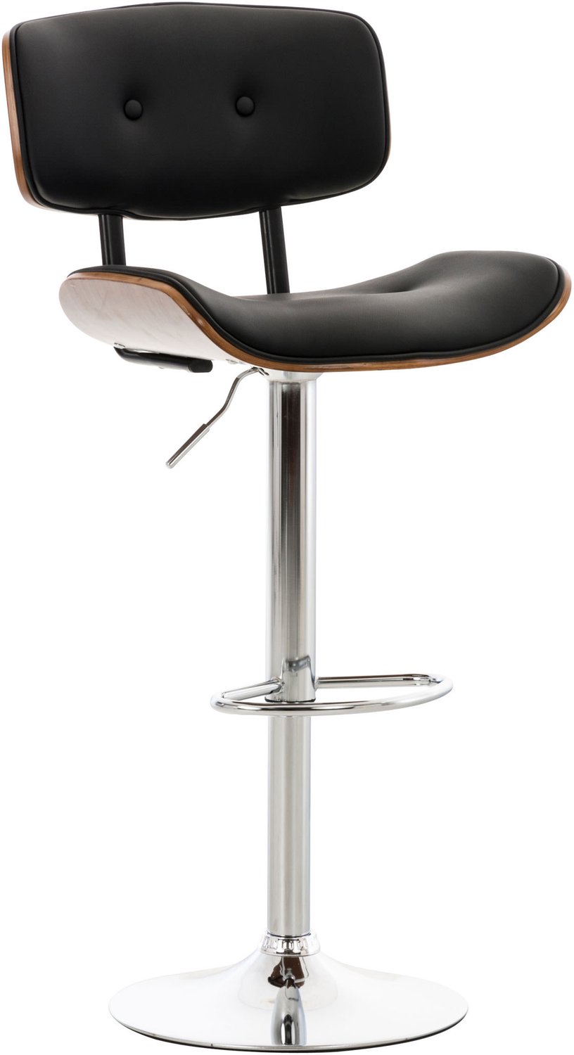 Luxe Comfort Torino 0315 barkruk - kunstleer - walnoot/zwart walnoot/zwart/chroom