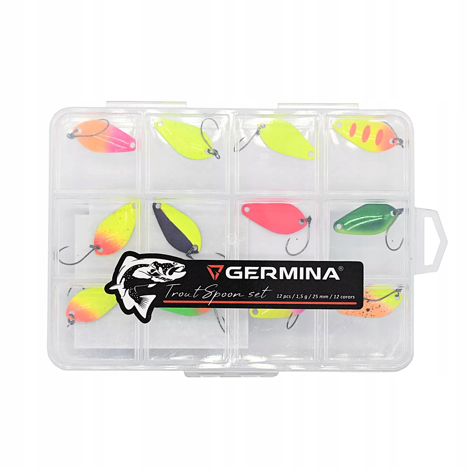 GERMINA Trout Spoon Set 1.5g - 12 Stuks met Doosje