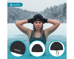 AQUASTIC Wintstick Beanie Neopreen Duikmuts 3mm Zwart OS